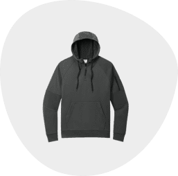 Branded hoodies, polos, and jackets